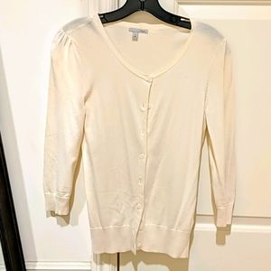 Off-white 3/4 sleeve cardigan